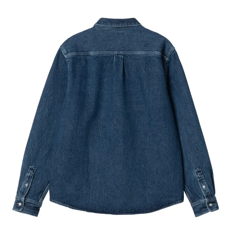 Carhartt WIP Weldon Shirt - Blue Stone Washed-1